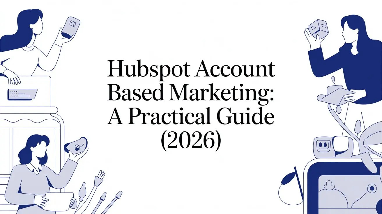 Technical architecture diagram illustrating enterprise ABM funnel setup, target account tagging workflows, and tiering rules in HubSpot.